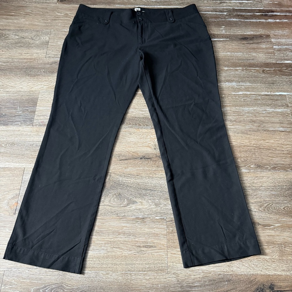 Old Navy Classic Black Trousers Women’s Size 18 Low Waist Stretch‎ Pants